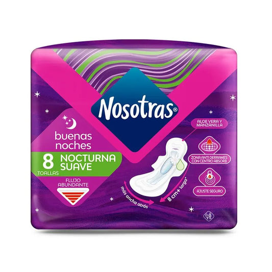 Toallas nocturnas femeninas X8 NOSOTRAS